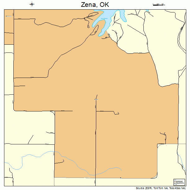 Zena, OK street map