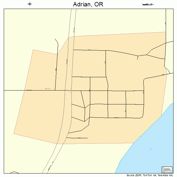 Adrian, OR street map