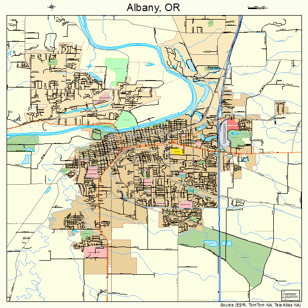 Albany, OR street map