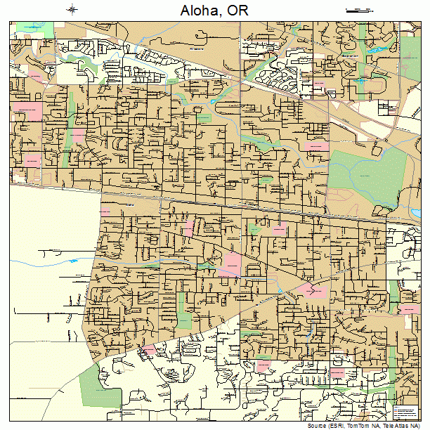 Aloha, OR street map