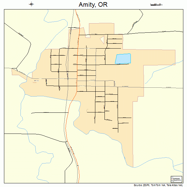 Amity, OR street map