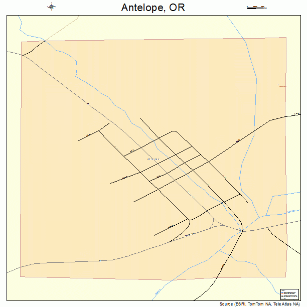 Antelope, OR street map