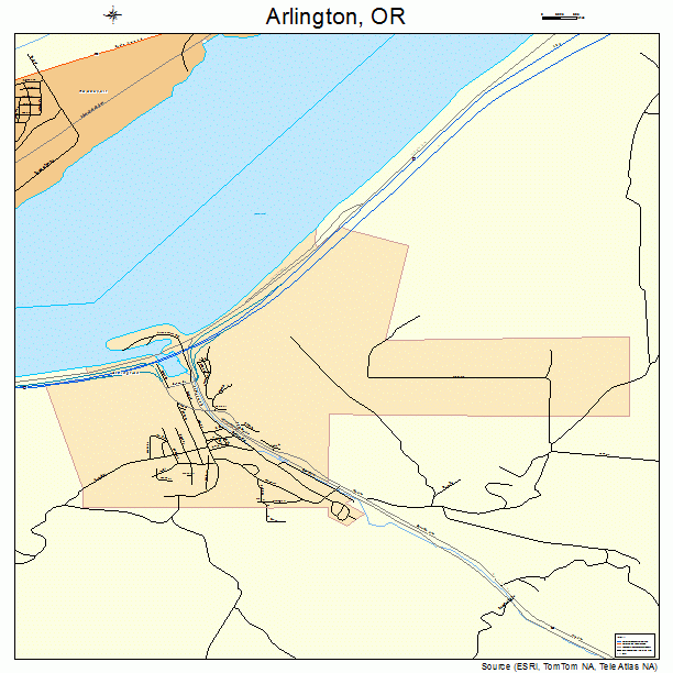 Arlington, OR street map