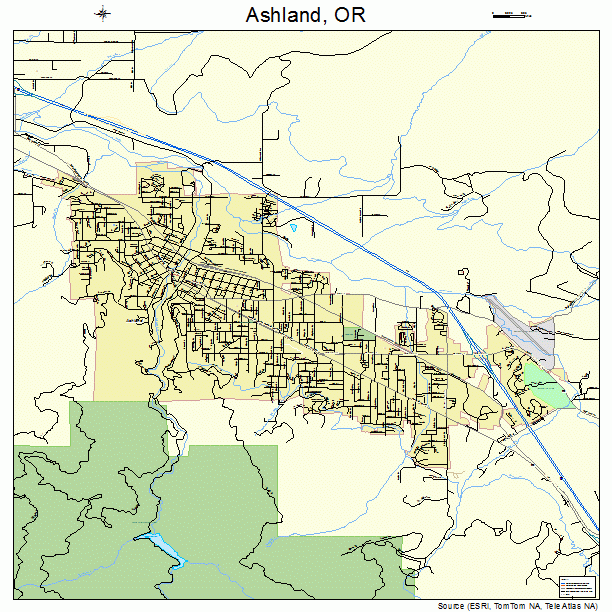 Ashland, OR street map