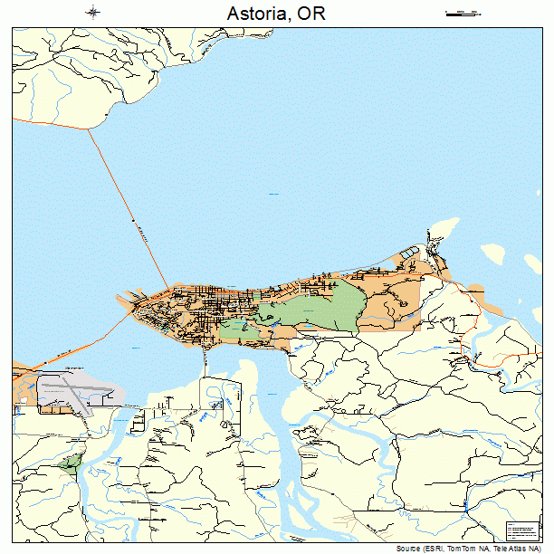 Astoria, OR street map