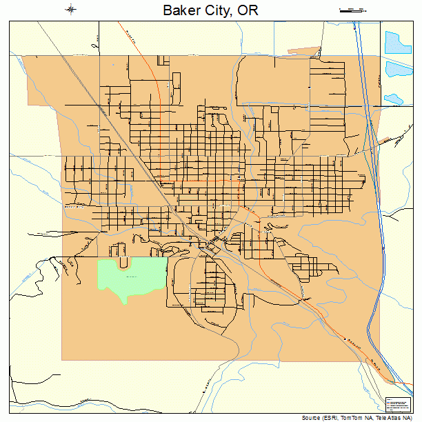 Baker City, OR street map