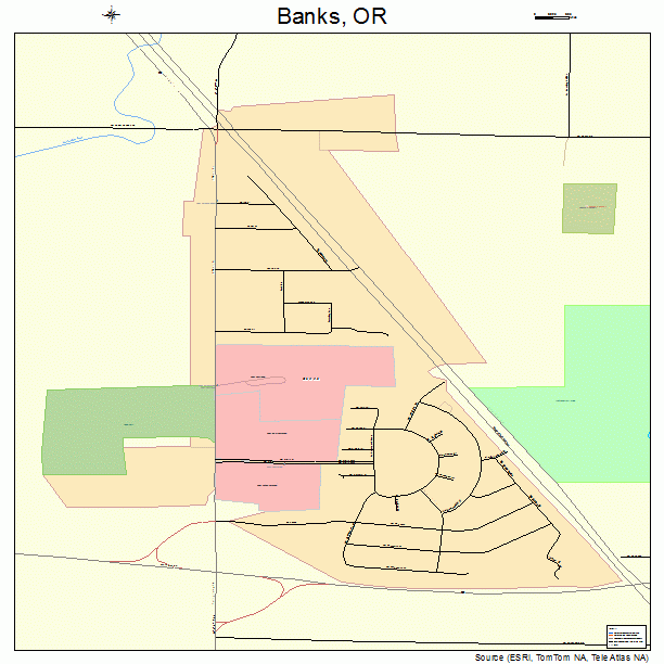 Banks, OR street map