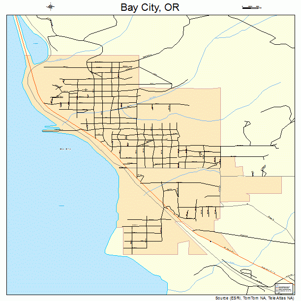 Bay City, OR street map