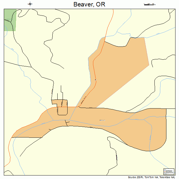 Beaver, OR street map