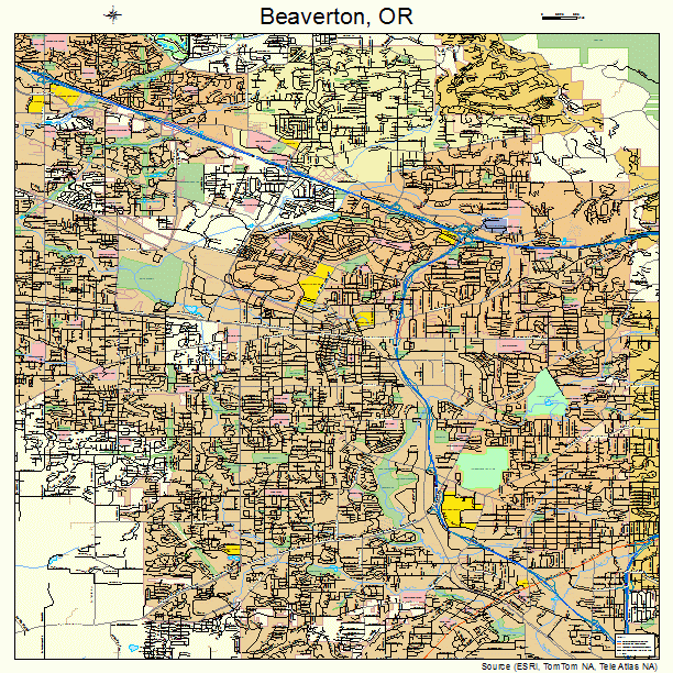 Beaverton, OR street map