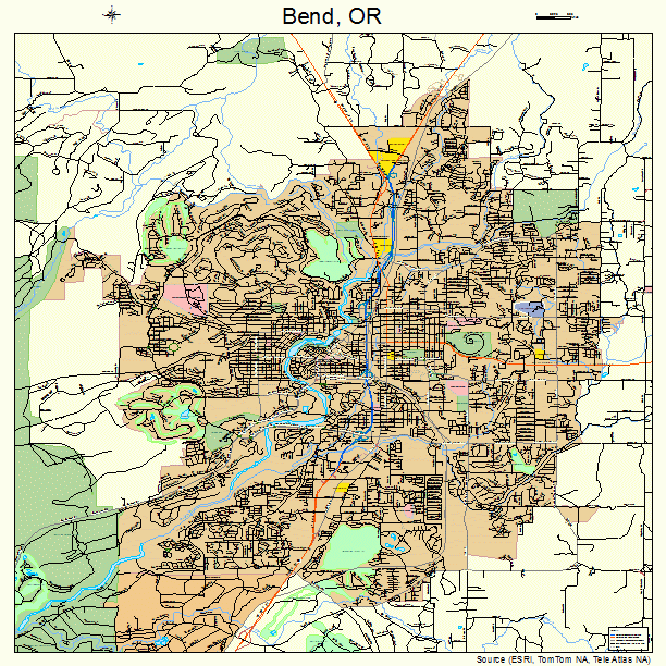 Bend, OR street map