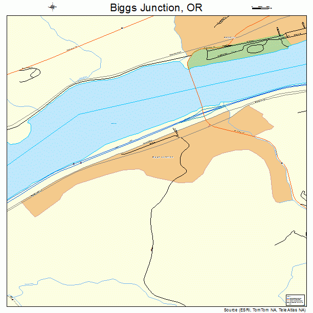 Biggs Junction, OR street map