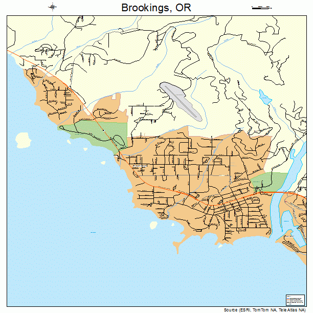 Brookings, OR street map