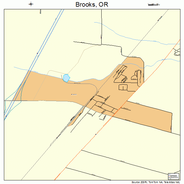 Brooks, OR street map