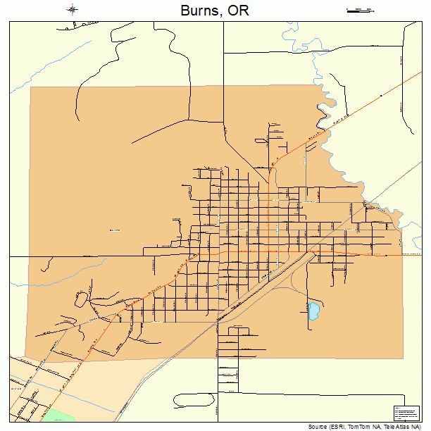 Burns, OR street map