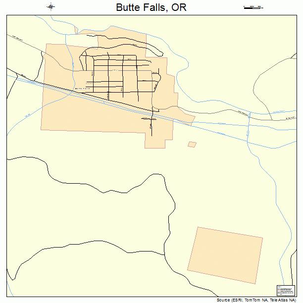 Butte Falls, OR street map