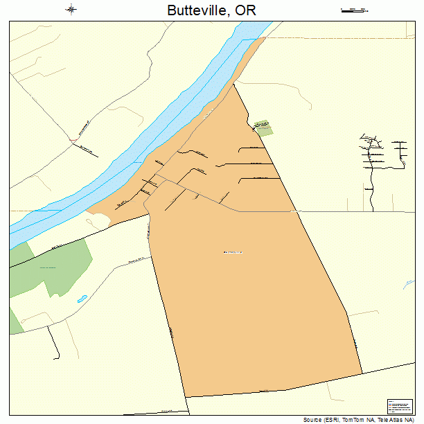 Butteville, OR street map