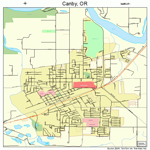 Canby, OR street map