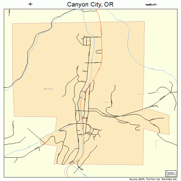 Canyon City, OR street map
