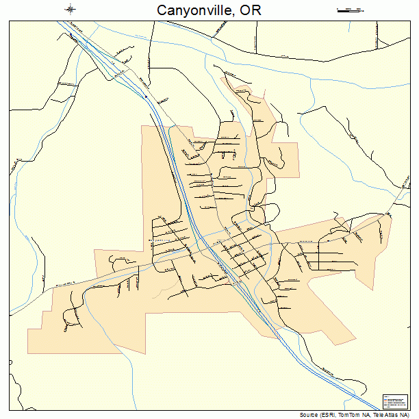 Canyonville, OR street map