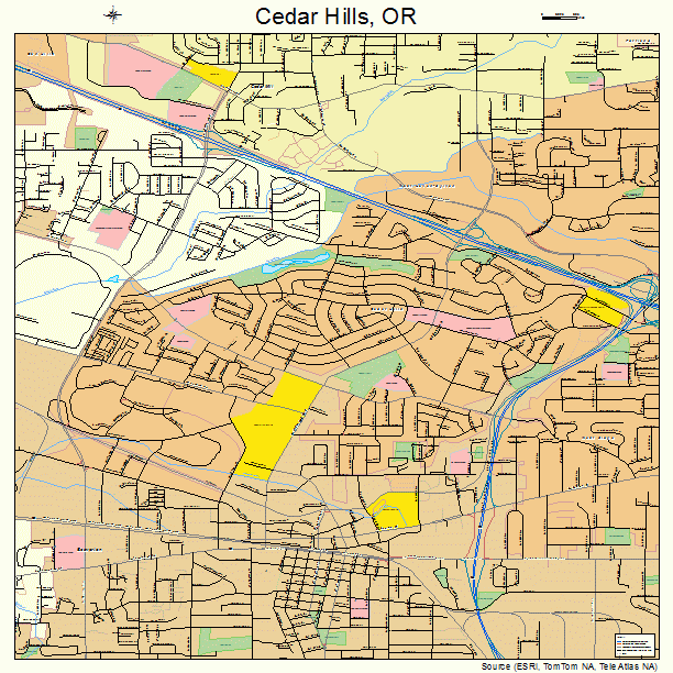 Cedar Hills, OR street map