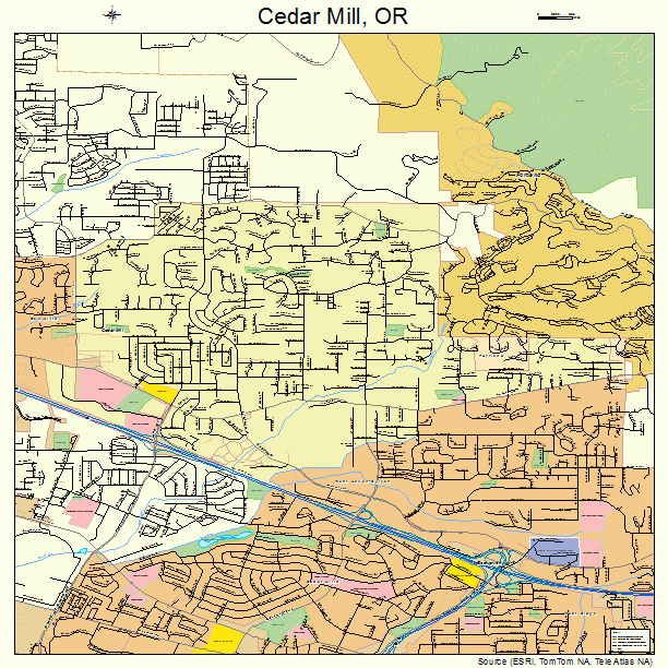 Cedar Mill, OR street map