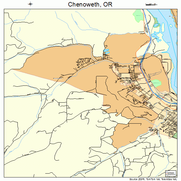 Chenoweth, OR street map