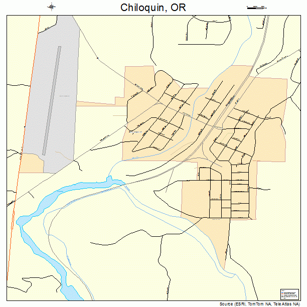 Chiloquin, OR street map