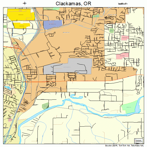 Clackamas, OR street map