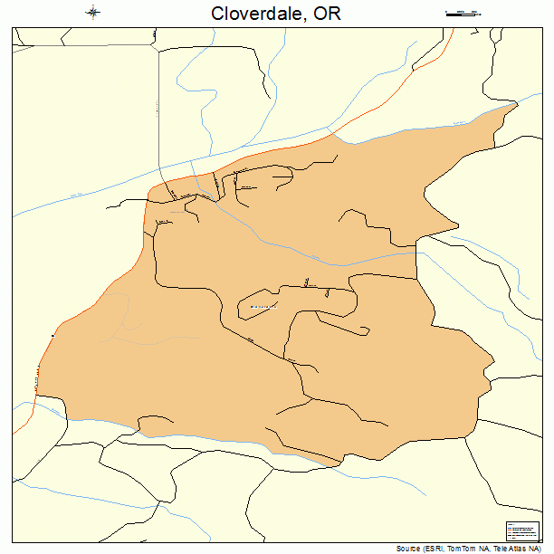 Cloverdale, OR street map