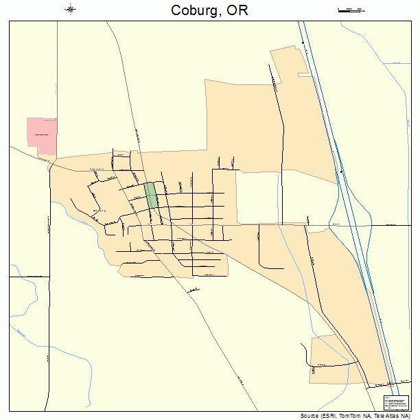 Coburg, OR street map