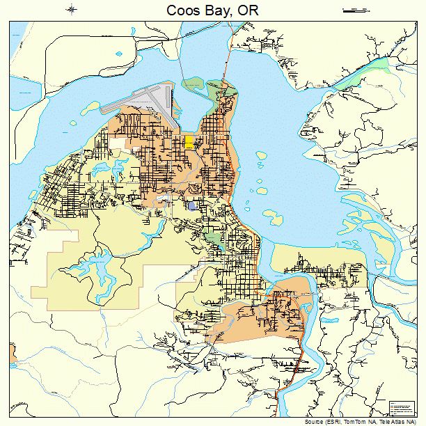 Coos Bay, OR street map