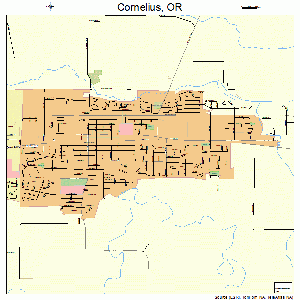 Cornelius, OR street map