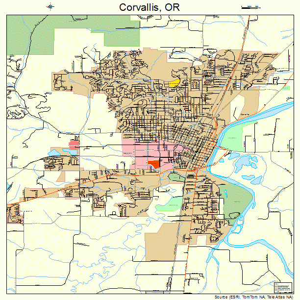 Corvallis, OR street map