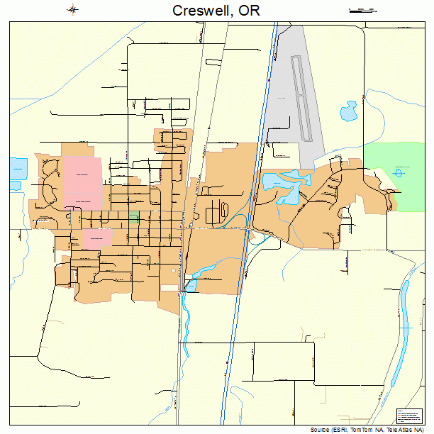 Creswell, OR street map