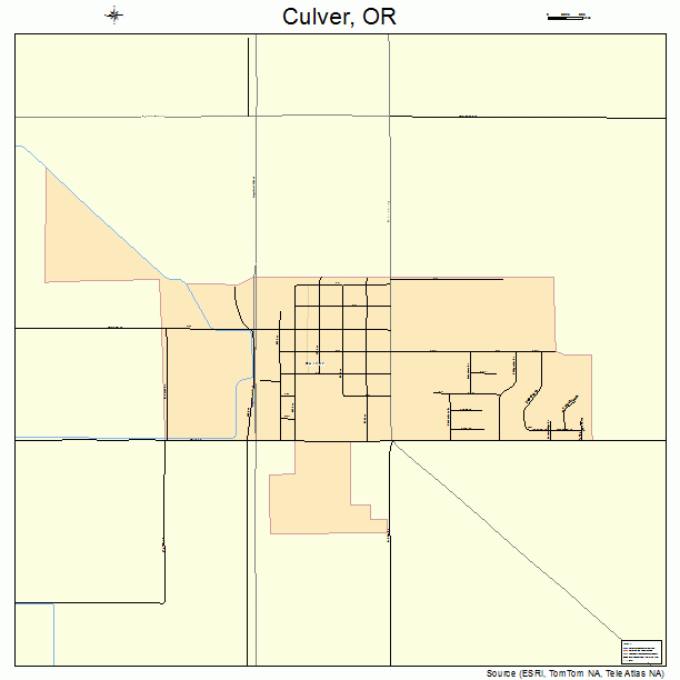 Culver, OR street map