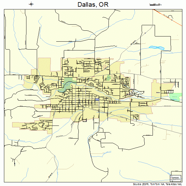 Dallas, OR street map