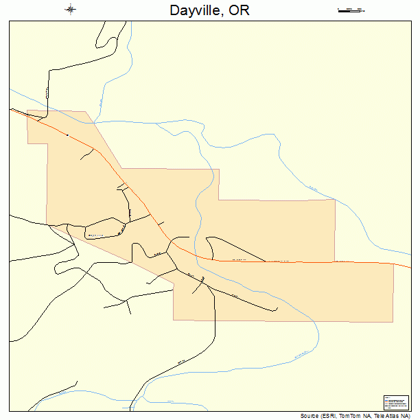 Dayville, OR street map