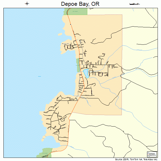 Depoe Bay, OR street map