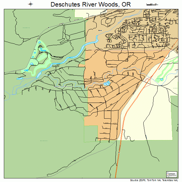 Deschutes River Woods, OR street map