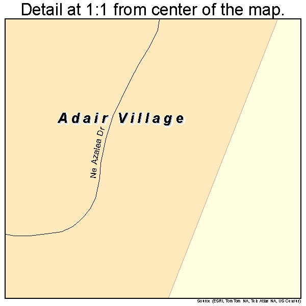 Adair Village, Oregon road map detail