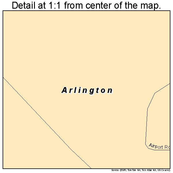Arlington, Oregon road map detail