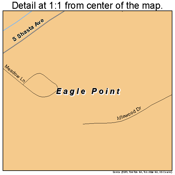 Eagle Point, Oregon road map detail