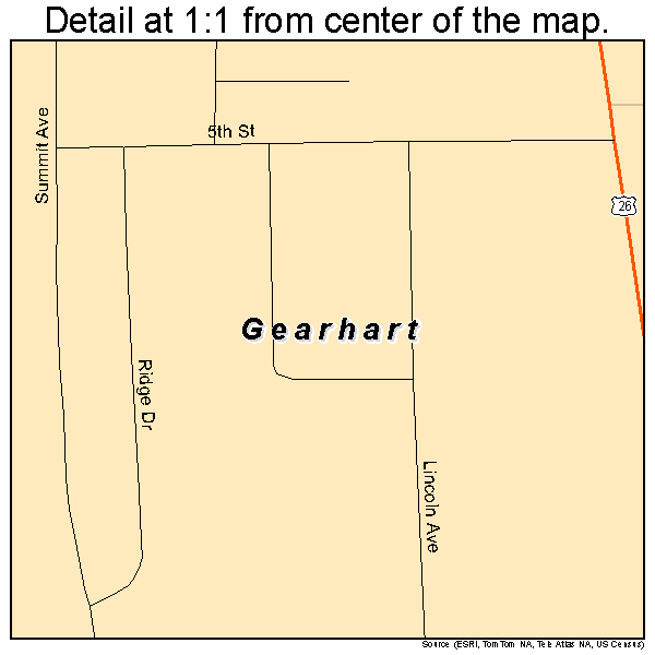 Gearhart, Oregon road map detail