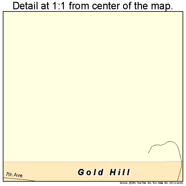 Gold Hill, Oregon road map detail