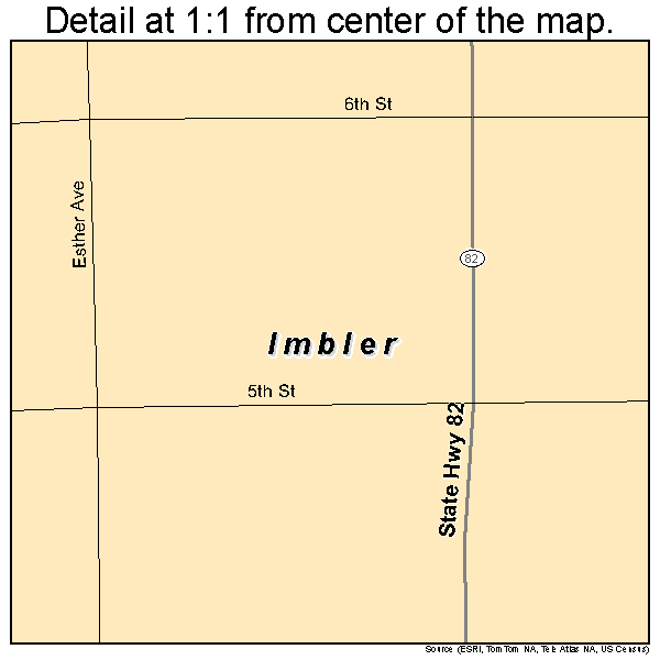 Imbler, Oregon road map detail