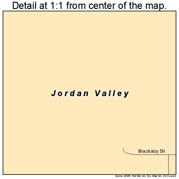 Jordan Valley, Oregon road map detail