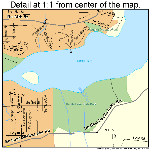 Lincoln City, Oregon road map detail