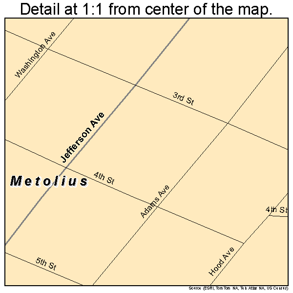 Metolius, Oregon road map detail