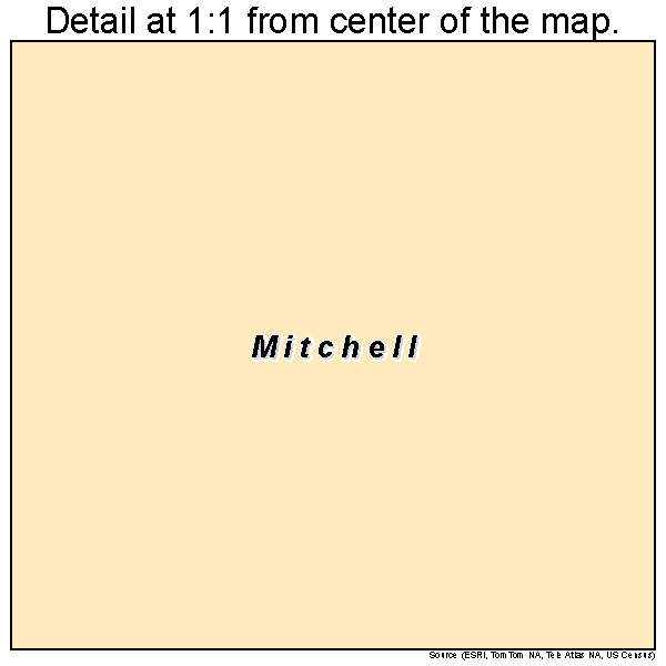 Mitchell, Oregon road map detail